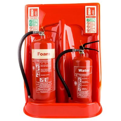 Universal extinguisher stand in red