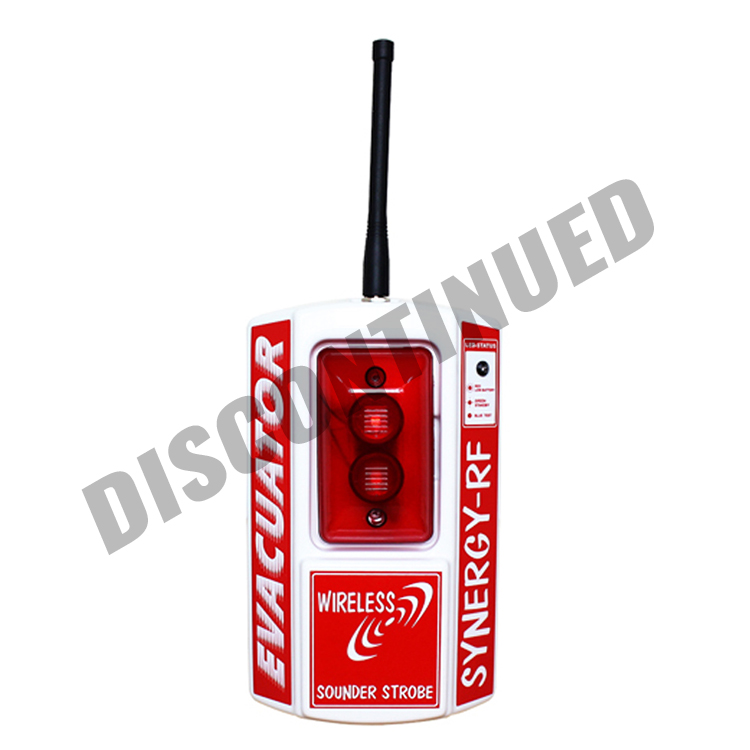 Evacuator-Synergy-RF-Sounder-Strobe A wireless sounder strobe site alarm